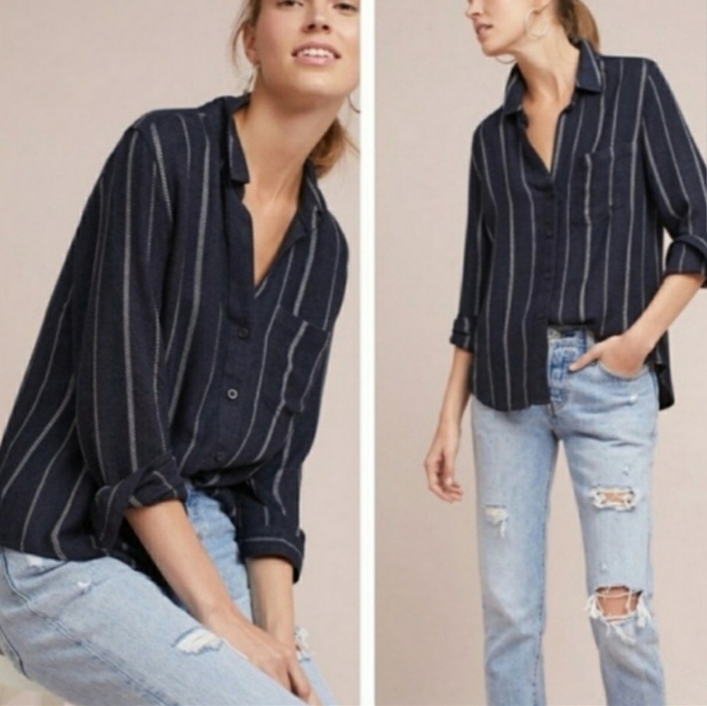Anthropologie Cloth & Stone Tulane Button up